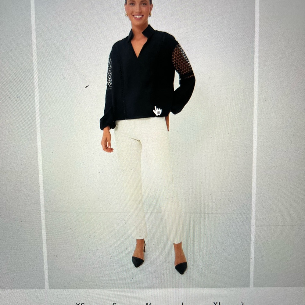 Tuckernuck Black Eyelet Jane Blouse